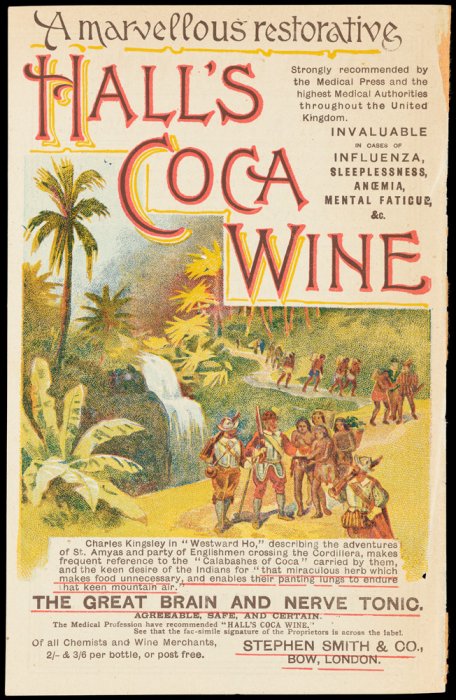Leaflet advertising Hall's Coca Wine